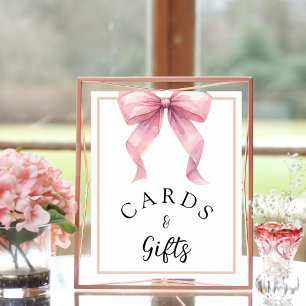 Poster Symbole Posh Pink Coquette Cartes et Cadeaux