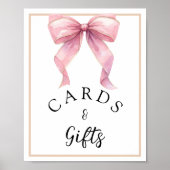 Poster Symbole Posh Pink Coquette Cartes et Cadeaux (Devant)