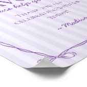 Poster Symbole pourpre Coquette Bow Pastel Lavender Faveu (Coin)