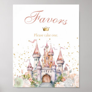 Poster Symbole Princess Girl Blush Gold Royal Castle Favo