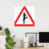Poster Symbole Prostitute de prudence (Prostituée de Atte (Bureau à domicile)