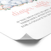 Poster Symbole rabat Baby shower rose Elephant Girl (Coin)