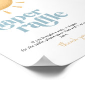 Poster Symbole rabat du Baby shower de soleil rétro (Coin)