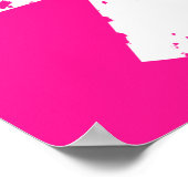 Poster Symbole radioactif rose chaud (Coin)