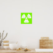 Poster Symbole radioactif vert néon, Chartreuse (Cuisine)