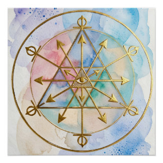 Poster Symbole radionique d'abondance Art