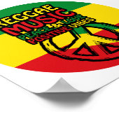 Poster Symbole Reggae et Paix avec citations positives (Coin)