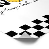 Poster Symbole Retro Checker Happy Face Anniversaire Fave (Coin)