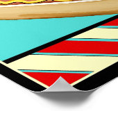 Poster Symbole rétro Hot Dog (Coin)