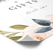 Poster Symbole Romantic Navy Blue Floral Cartes et Cadeau (Coin)