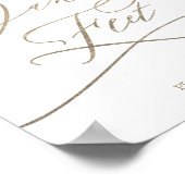 Poster Symbole romantique Gold Calligraphie Pied de danse (Coin)