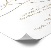 Poster Symbole romantique Gold Calligraphy Signature Bois (Coin)