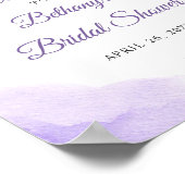 Poster Symbole romantique Pastel violet Fête des mariées  (Coin)