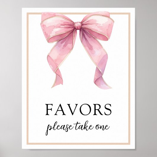 Poster Symbole Rose Coquette Bow Faveurs (Devant)