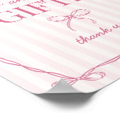 Poster Symbole rose Coquette Bow Pastel Cartes et Cadeaux (Coin)