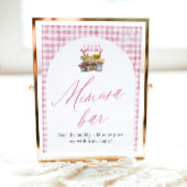 Poster Symbole rose En vichy frais du marché Mimosa