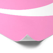 Poster Symbole rose et blanc (Coin)