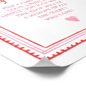 Poster Symbole Rose et Rouge Coeur Sweet Bébé Voeux (Coin)