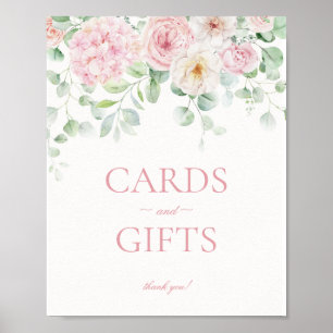 Poster Symbole rose Floral Hydrangea Cartes et Cadeaux Bo