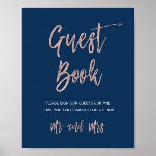 Poster Symbole Rose Gold Glam Chic Mariage
