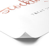 Poster Symbole Rose Gold Mariage "Cocktails" (Coin)