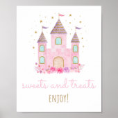 Poster Symbole Rose Gold Princess Castle Anniversaire Tra (Devant)