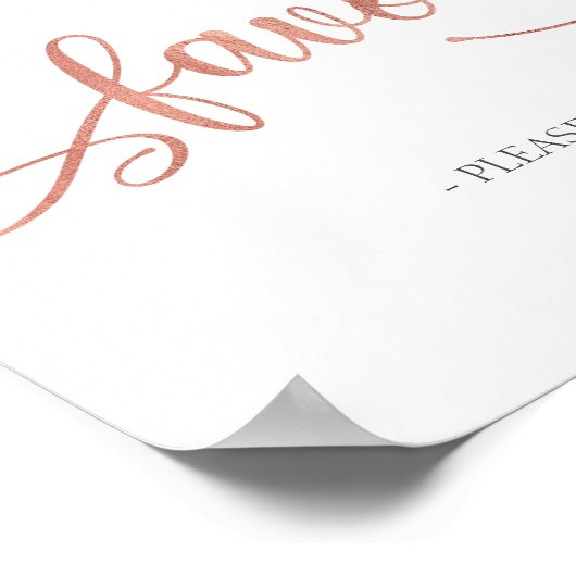 Poster Symbole Rose Gold Trendy Mariage (Coin)