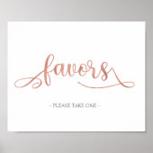 Poster Symbole Rose Gold Trendy Mariage (Devant)