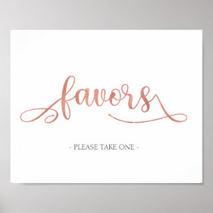 Poster Symbole Rose Gold Trendy Mariage