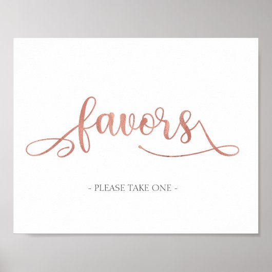 Poster Symbole Rose Gold Trendy Mariage (Devant)