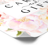 Poster Symbole rose Peony Blush Pink Cartes & Cadeaux (Coin)