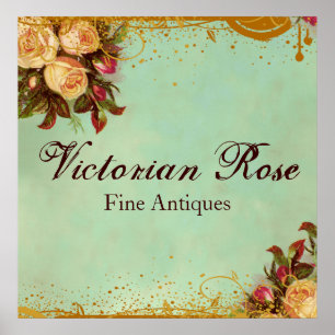 Poster Symbole Rose victorien