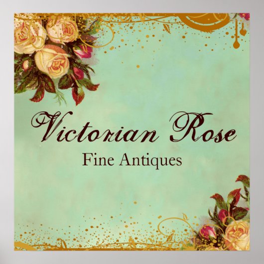 Poster Symbole Rose victorien (Devant)