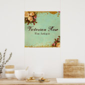 Poster Symbole Rose victorien (Cuisine)
