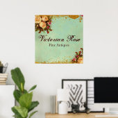 Poster Symbole Rose victorien (Bureau à domicile)