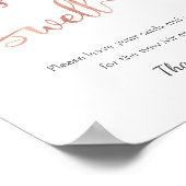 Poster Symbole Rose "Wishing Well" or blanc simple Mariag (Coin)