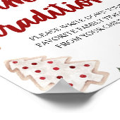 Poster Symbole rouge des traditions de la famille de Noël (Coin)