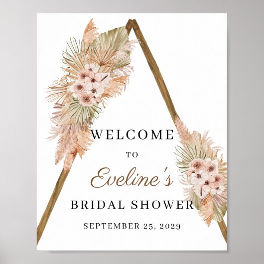 Poster SYMBOLE ROUGE Séché Palm Pampas Herbe Pampas (Devant)