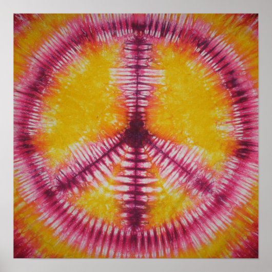 Poster SYMBOLE ROUGE TIE Dye (Devant)