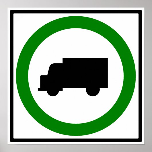 Poster Symbole routier autorisé pour le trafic routier (Devant)