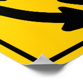 Poster Symbole routier de fin divisée (Coin)