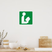 Poster Symbole routier de la bibliothèque (Cuisine)