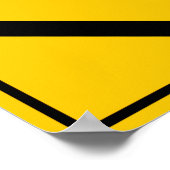 Poster Symbole routier de la voie droite (Coin)