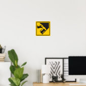 POSTER SYMBOLE ROUTIER DE LA ZONE VACHE EN CHUTE (Bureau à domicile)