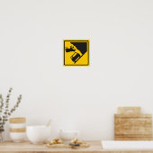 POSTER SYMBOLE ROUTIER DE LA ZONE VACHE EN CHUTE (Cuisine)