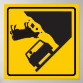 POSTER SYMBOLE ROUTIER DE LA ZONE VACHE EN CHUTE (Devant)