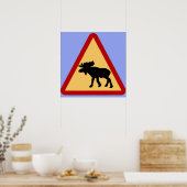 Poster Symbole routier de l'orignal (Elk) (Cuisine)