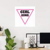 Poster SYMBOLE ROUTIER Fille Zone (Bureau à domicile)