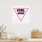 Poster SYMBOLE ROUTIER Fille Zone (Cuisine)