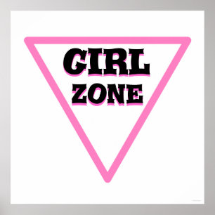 Poster SYMBOLE ROUTIER Fille Zone